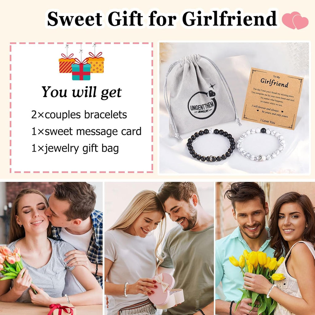 Matching Couple Heart Ring Bracelets