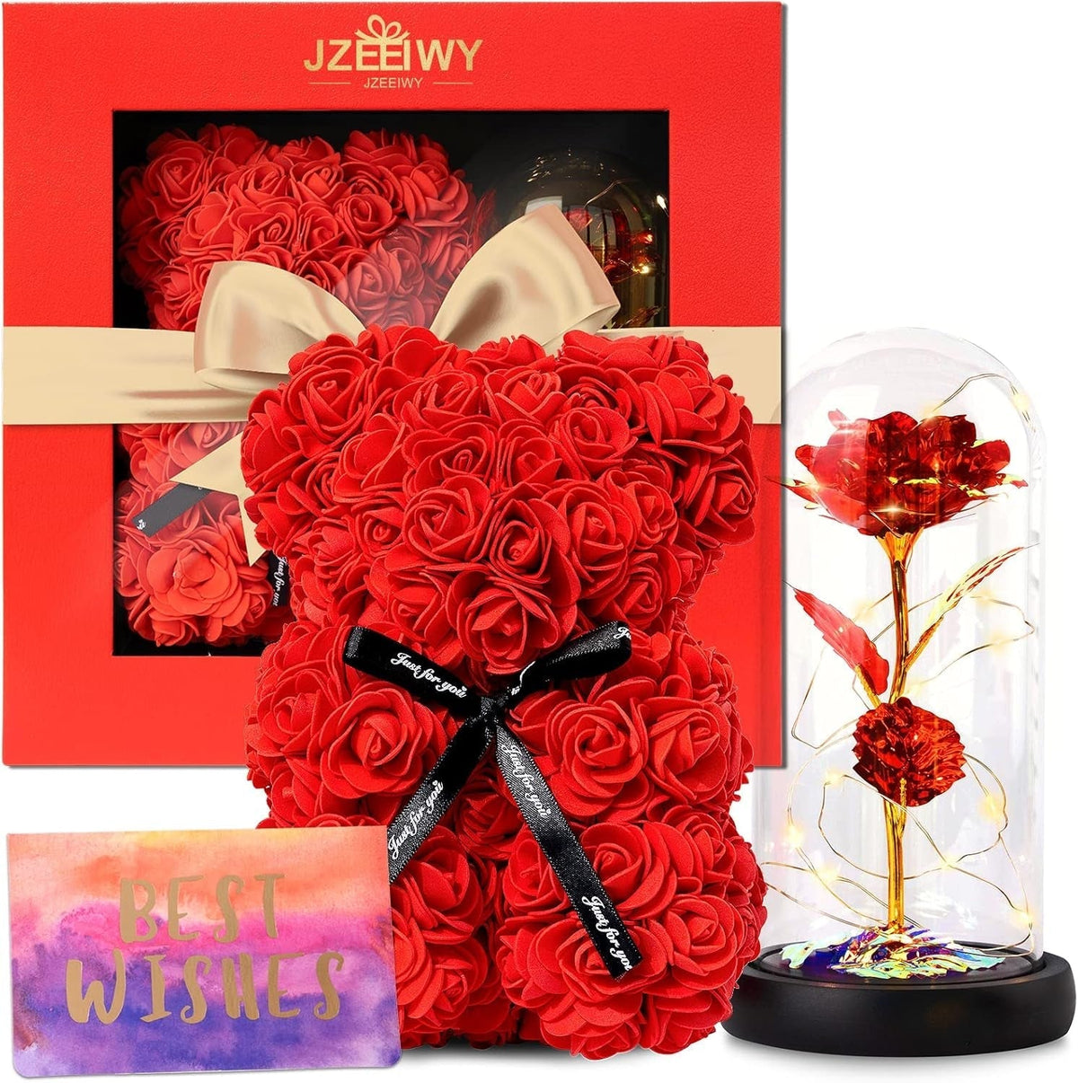 Rose and Rose Bear Gift Set