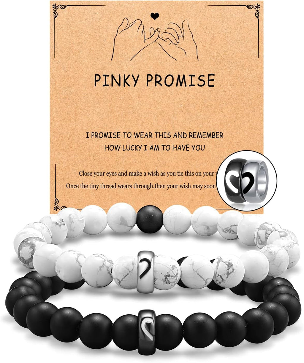 Matching Couple Heart Ring Bracelets