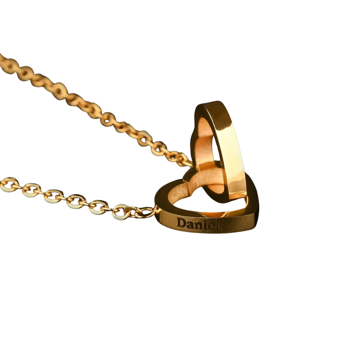 Preserved Rose Engraved Necklace with Names