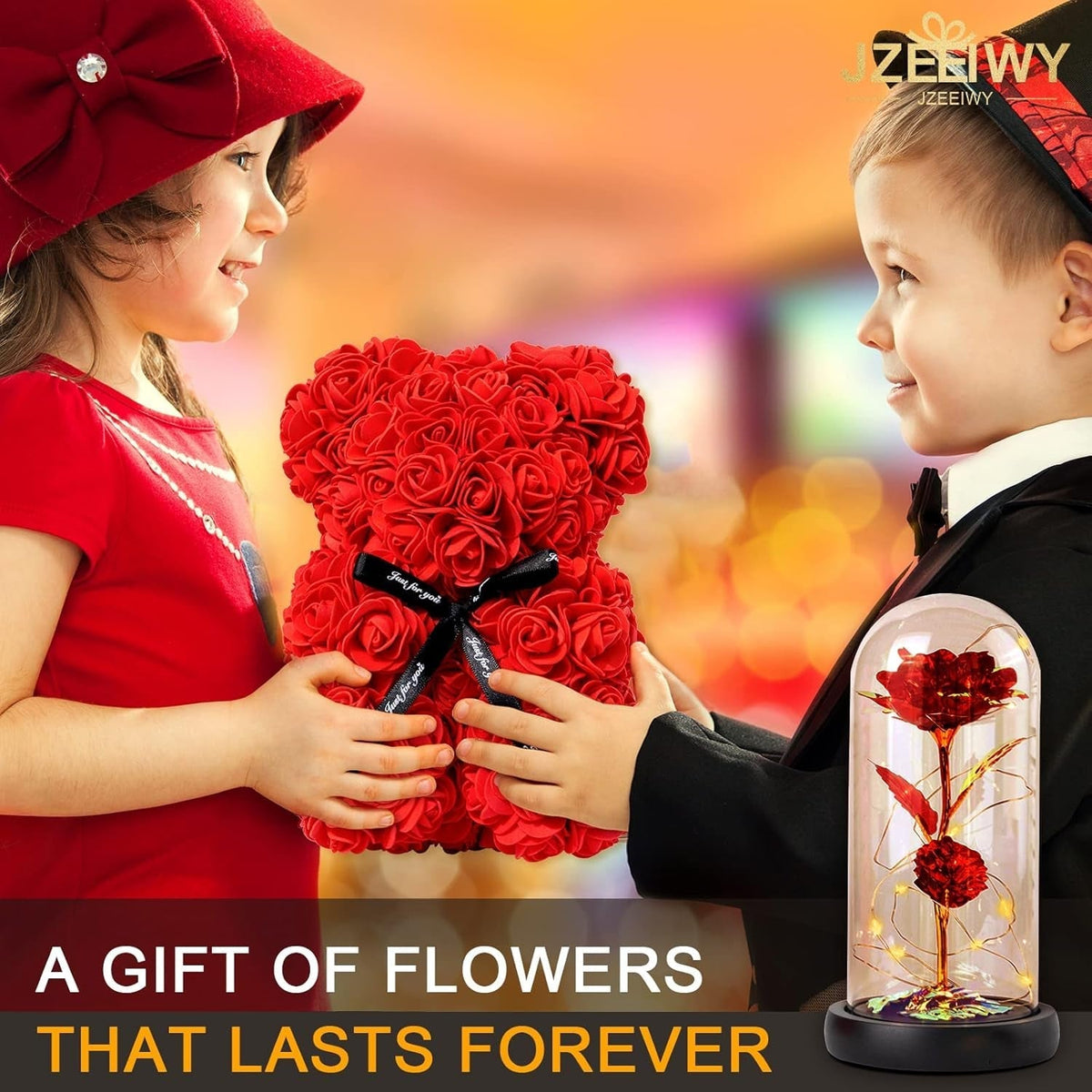 Rose and Rose Bear Gift Set
