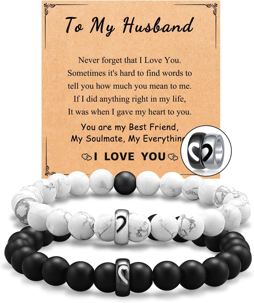 Matching Couple Heart Ring Bracelets