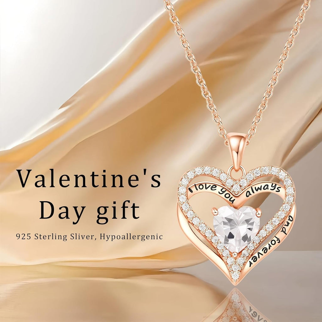 Preserved Red Rose Gift Box with Necklace