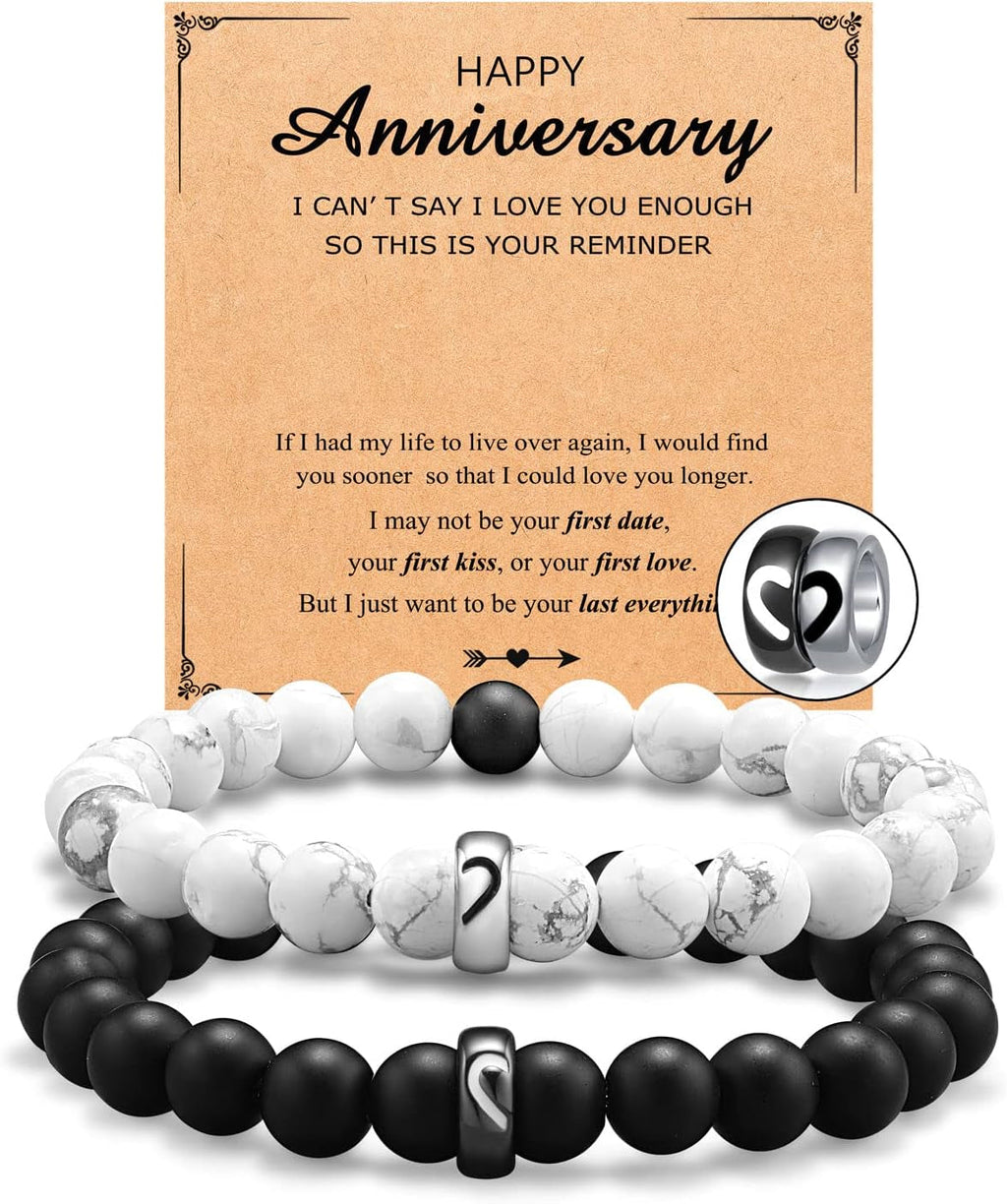 Matching Couple Heart Ring Bracelets