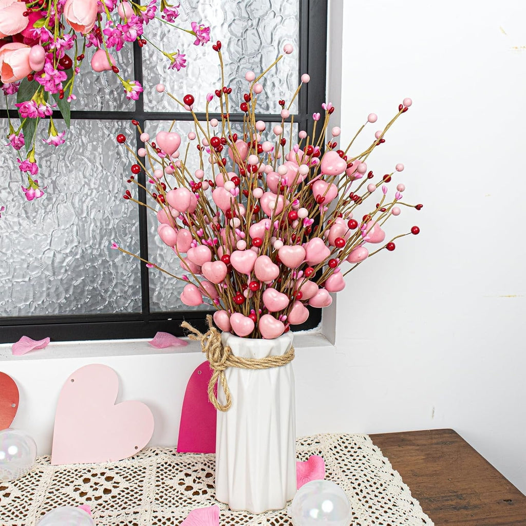 Heart Berry Stems Decorative Set