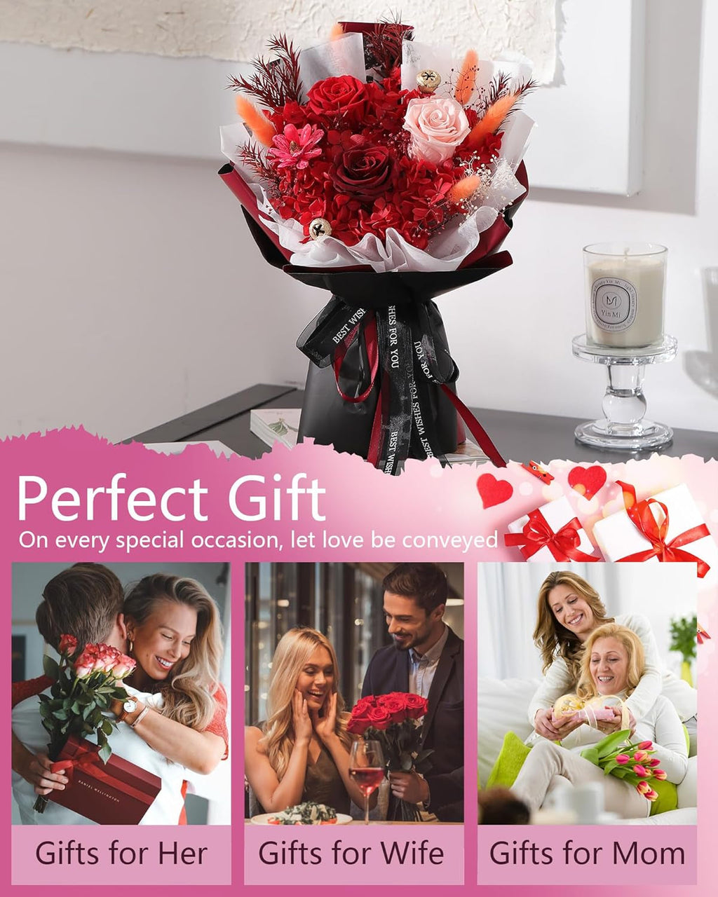 Handcrafted Preserved Rose Bouquet
