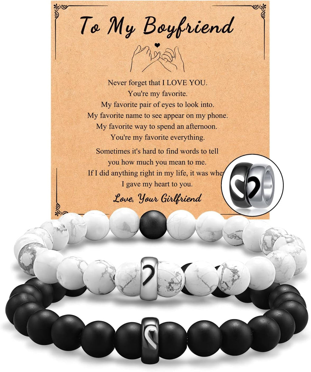 Matching Couple Heart Ring Bracelets