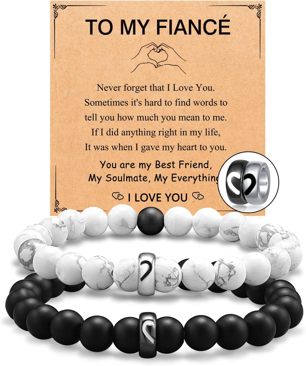 Matching Couple Heart Ring Bracelets