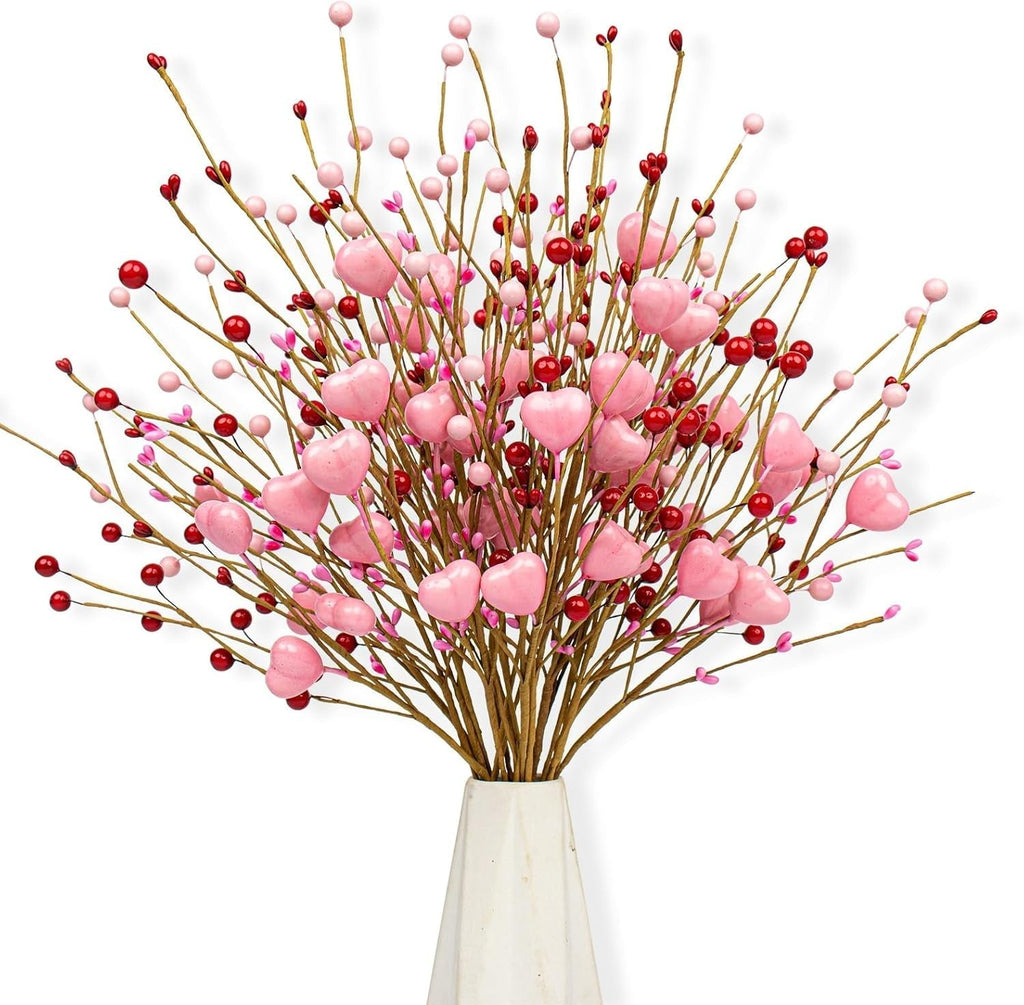 Heart Berry Stems Decorative Set