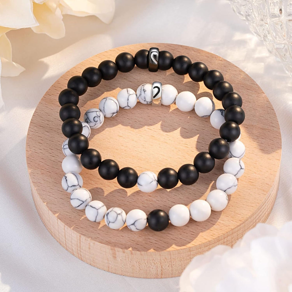 Matching Couple Heart Ring Bracelets