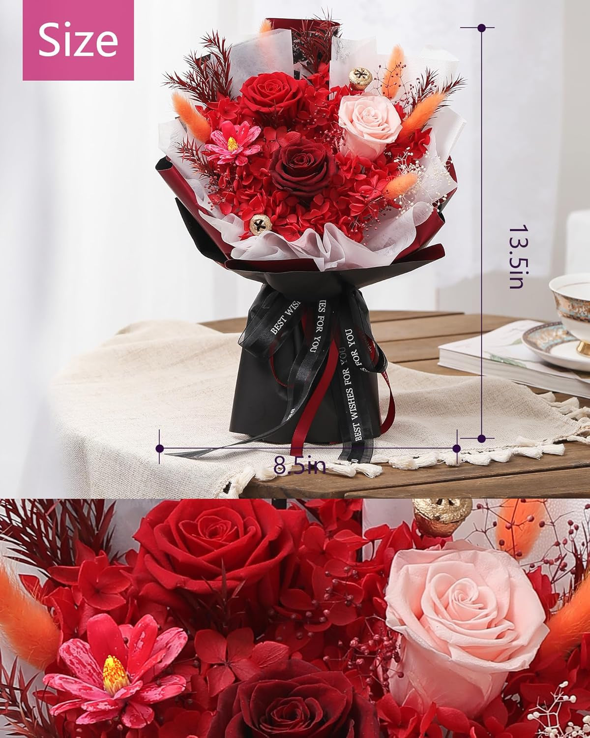 Handcrafted Preserved Rose Bouquet